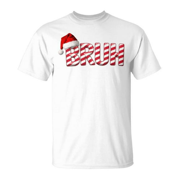 SR Bruh Christmas Candy Cane For N Boys Xmas Bruh T-Shirt