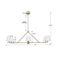 thumbnail image 3 of XAV-B9306-VG-WH Crystorama Lighting Xavier - 6 Light Chandelier In Modern Style-14.75 Inches Tall and 46 Inches Wide-Vibrant Gold/White Finish, 3 of 8