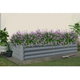 thumbnail image 5 of Domi Galvanized Raised Garden Bed ,Large Metal Planter Box for Growing Vegetables, Fruits, and Flowers Outdoors, Gray, 6x3x1ft, 5 of 8