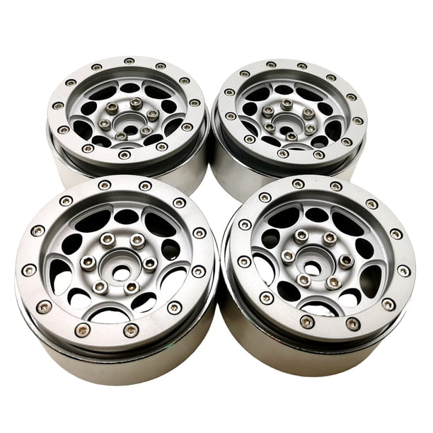 Llantas de Metal Ounissouiy RCGOFFLOW 4 Uds a prueba de golpes aleación de aluminio 1/10 RC GEN8 Plata