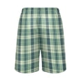 thumbnail image 3 of Men’s Sleep Shorts Relaxed Fit Lounge Pants with Pockets Mens Pajama Loungewear Home Wear Comfort Green Tartan Pattern Small, 3 of 7