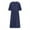 Navy, variant on Summer Dresses for Women 2025, Ladies Fashion Women Five Quarter Sleeve Dress V-Neck Dress Solid Dresses Pocket Button(Black,S)