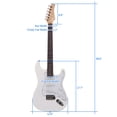 thumbnail image 2 of 39" ST Electric Guitar for Music Lover, Rosewood Fingerboard, with Accessories Pack, Carry Bag and Shoulder Strap, Right Handed Guitar for Beginner and Intermediate Performer (White), 2 of 10
