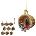 thumbnail image 3 of Beagle in Teacup Christmas Ornament with Santa Hat and Mini Tree, Festive Hanging Decor for Dog Lovers and Holiday Season Decorations - D, 3 of 9
