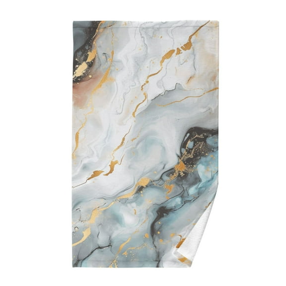 Grey Marble Cotton Face Towels Absorbent Hand Towel Soft Bathroom Towel for Kitchen Hotel Decoration