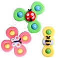 thumbnail image 1 of 3-PCS Suction Cup Spinning Top Toy - Baby Gifts Idea, 1 of 5