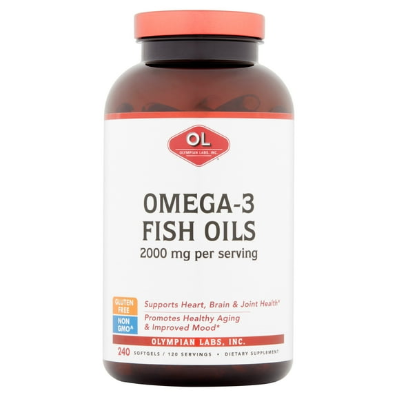 Olympian Labs Omega-3 Fish Oils Softgels, 2000 mg, 240 count