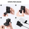 thumbnail image 3 of K&F CONCEPT Camera Battery & Charger Kit with 2-slot Battery Charger + 2pcs LP-E6NH Batteries 7.4V 2250mAh + Type-C Charging Cable Replacement for Canon EOS R5/R6/R/5D Mark IV/5D Mark III/5DS/5DS, 3 of 9