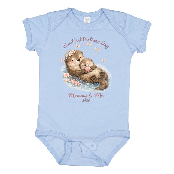 Inktastic First Mother's Day 2026 Boys or Girls Baby Bodysuit