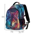thumbnail image 3 of ALAZA Galaxy Wolf Head Backpack Elementary School Bag Bookbag Travel Rucksack, 3 of 7