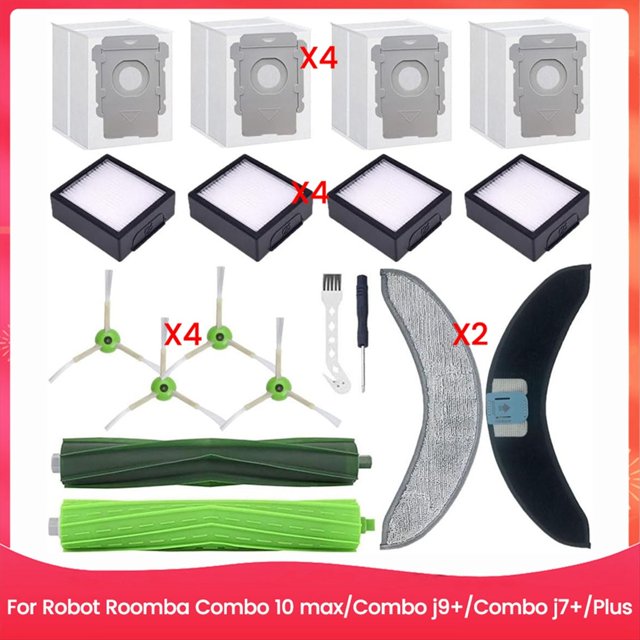 Repuestos para Bolsas de Mopa con Filtro y Cepillo para Combo 10 Max, Combo J9+, Combo J7+/Plus