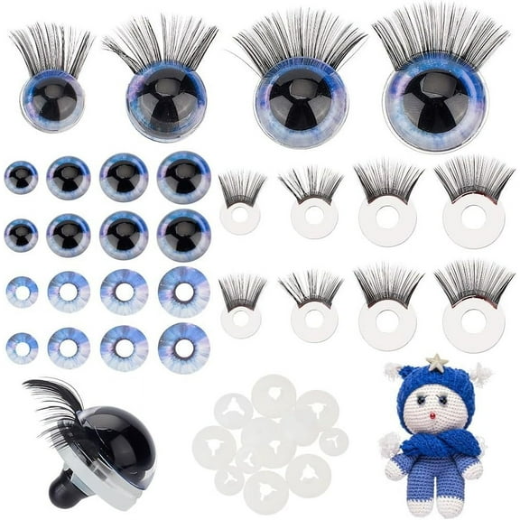 Craft Eyes Safety Eyes with Eyelashes Amigurumi Eyes Stuffed Animal Eyes Craft Crochet Eyes with Washers