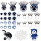 thumbnail image 1 of Ojos de seguridad para manualidades con pestañas, ojos para amigurumi, ojos para peluches, ojos de ganchillo con arandelas, 1 of 9
