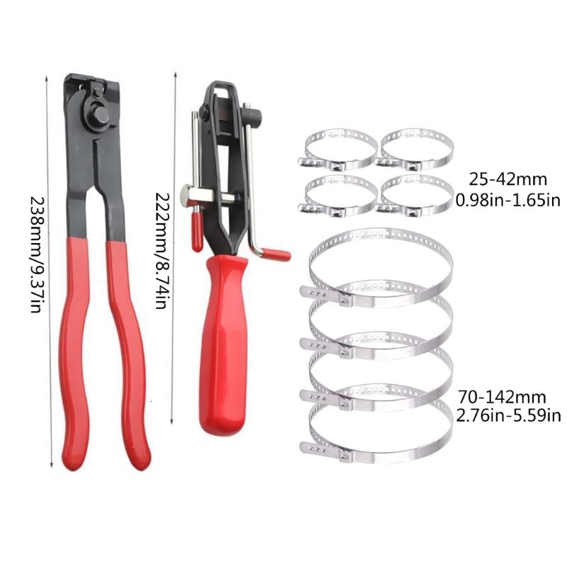 10Pcs/Set CV Joint Boot Clamp Pliers CV Clamp Tool