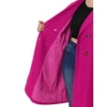 thumbnail image 5 of Agnes Orinda Women's Plus Size Peacoat Notched Lapel Double Breasted Winter Long Coat with Pockets 2X Hot Pink, 5 of 6