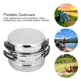thumbnail image 4 of Juego portátil de acero inoxidable para viajes al aire libre, Camping, Picnic, utensilios de cocina, olla, sartén, intestino Unbranded 3113190059511, 4 of 7