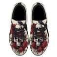 thumbnail image 2 of Raven Skull Roses Spooky Vibes Halloween Shoes Sneakers Black Size 9, 2 of 7