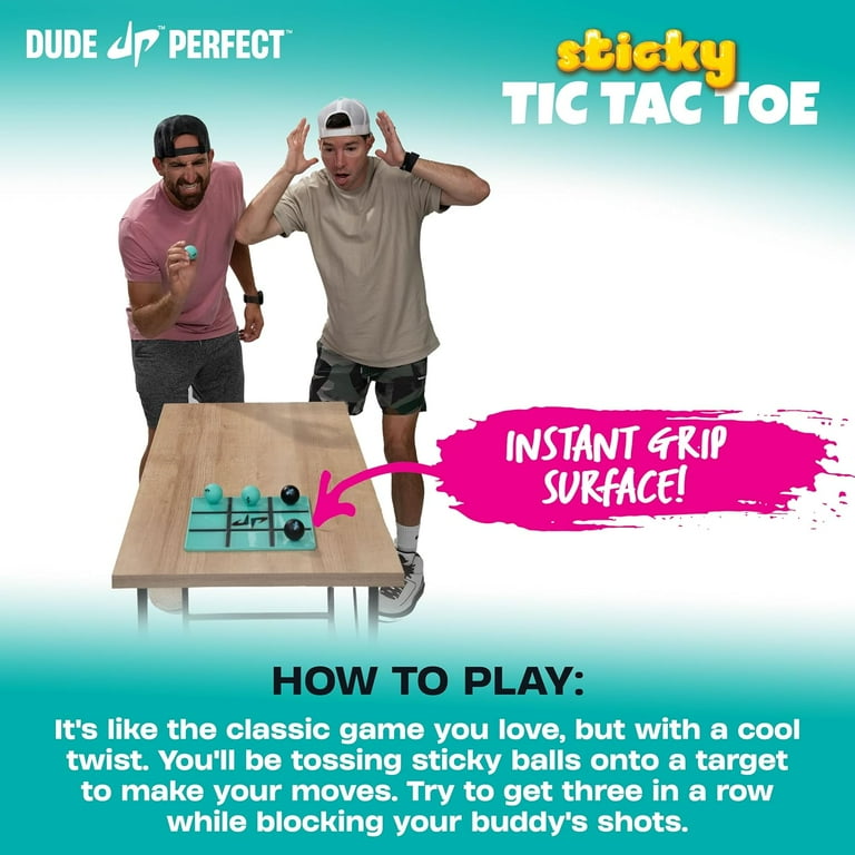 Dude Perfect, Sticky Tic Tac Toe, for Kids 4+, Reusable Washable