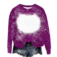thumbnail image 2 of Ayfxijin Pullover Sweaters for Women,Women's Casual Round Neck Printed Pullover Long Sleeved Top, 2 of 3