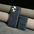 thumbnail image 2 of Designed For iPhone 16e Wallet Phone Case,Detachable Magnetic Back Flip PU Leather Card Bag,With Kickstand,Card Slots,Compatible with Mag-Safe,Shockproof Anti-fall Phone Case,Blue, 2 of 9
