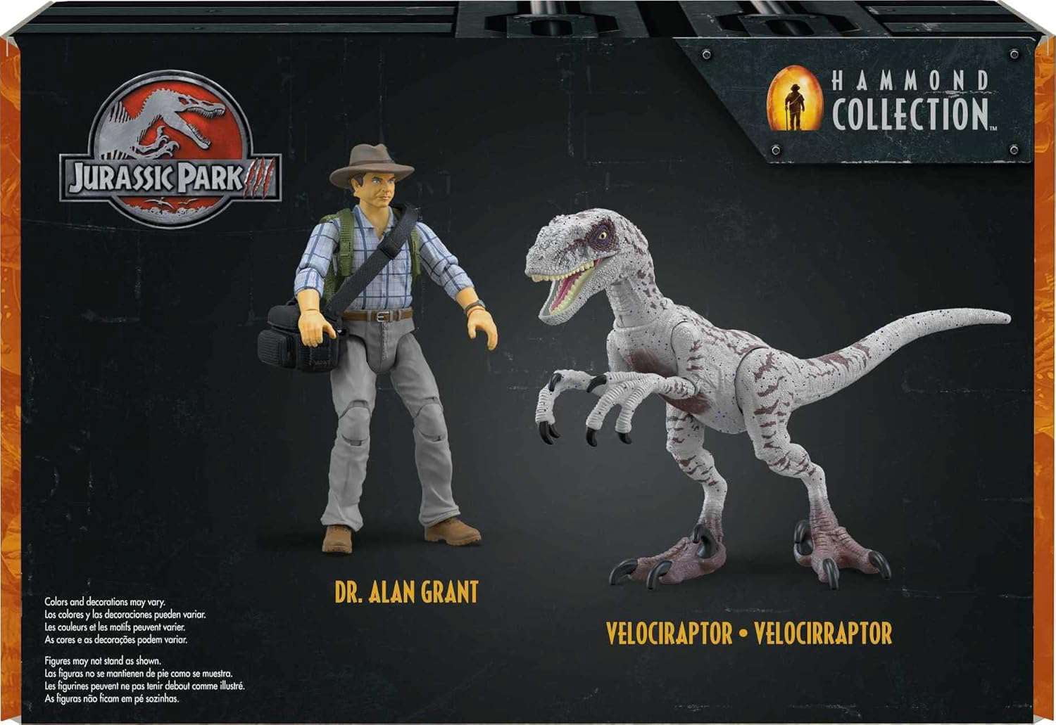 Jurassic World Hammond Collection Ilsa Sorna Velociraptor Encounter Pack Action Figure Set (Dr Alan Grant & Raptor)