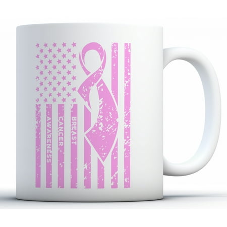 - Awkward Styles Breast Cancer Awareness Coffee Mug Pink Ribbon Travel Mug Gifts for Cancer Survivor Cancer Support Ribbon Mug USA Flag Cancer Coffee Cups Breast Cancer Awareness Pink Ribbon Mug