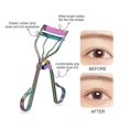 thumbnail image 2 of Rizador de pestañas Rizador de pestañas de metal clásico para todas las herramientas de maquillaje cosmético en forma de ojo, 6 almohadillas de repuesto de silicona de repuesto. Afortunado Sencillez, 2 of 5