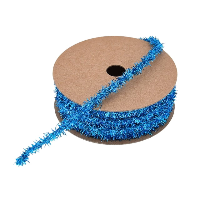 Fwttom Colored Ribbon, Christmas Tree Gift Wrapping Fringes Ribbon Decorations Glittery Yarn Christmas Garlands