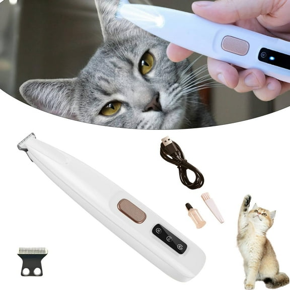 Belvedir Cat Grooming Trimmer, Belvedir Cat Trimmer, Cordless Pet Shaver, Low Noise Waterproof Rechargeable, for for Cats, Small Dogs & Animals Paws, Ears, Rump, Face, Eyes