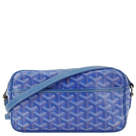 Pre-Owned Goyard Sac Cap Vert PM Canvas Shoulder Bag Blue