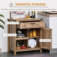 thumbnail image 3 of HomCom Rustic Barn Door Storage Cabinet Modern Farmhouse Buffet Sideboard for Kitchen & Dining Room, 3 of 9