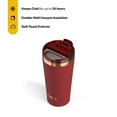 thumbnail image 3 of RTIC 18 oz Ceramic Lined Insulated Happy Hour Pint Tumbler, Leak Resistant Lid, Soft-Touch Exterior, Black Cherry, 3 of 8