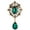 Green, variant on Women's Luxury Rhinestone Alloy Brooch Pin Large Waterdrop Pendent Party Jewelry