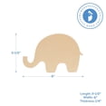 thumbnail image 3 of Elephant Cutouts 8-inch, Pack of 2 Unfinished Wood Crafts Blank, Small Wooden Shapes for Crafts & Party Decor, by Woodpeckers, 3 of 5