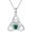 Claddagh-1, variant on Four Leaf Clover Necklace for Women, 925 Sterling silver Celtic knot Lucky Clover Heart Pendant Necklace, Emerald Shamrock Irish Jewelry Gift for Women Birthday Valentines Day Mothers
