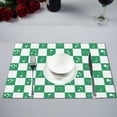 thumbnail image 1 of BSDHOME Notes de Musique Fond Vert et Blanc Set de Table Tapis Alimentaire 12x18 Pouces Tapis de Table Antidérapant, 1 of 4