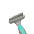 thumbnail image 3 of Groomer Essentials Dematting Brush for Dogs  Double Row Undercoat Fur Rake  Effective Deshedding Rake for Thick Coats  Professional Pet Grooming Tool, 3 of 4