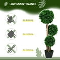 thumbnail image 5 of Resenkos 3FT Artificial Triple Ball Boxwood Topiary Tree - Indoors/Outdoors, Green, 5 of 7