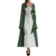 thumbnail image 2 of WILLBEST Pantalon de Robe pour Femmes avec Poches Robe Rétro Couleur Unie Manches Trompette Longue Robe Vintage Robe Gothique pour Femmes, 2 of 5