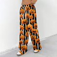 thumbnail image 3 of Fabrcox Halloween Womens Pajama Pants Ghost Pumpkin Cat Womens Lounge Pants Spooky Cozy Fall Winter Wide Leg Sleep Pants Women, 3 of 5