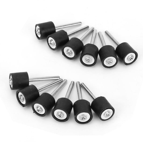 12 Piezas De Mandril De Goma Para Tambor De Lijado De Pulido, Accesorios Profesionales Para Herramientas Rotativas, Material Antideslizante Para Forma, Ranura Y Fibra De Vidrio