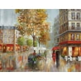 thumbnail image 2 of Nan 24x20 Gold Ornate Wood Framed with Double Matting Museum Art Print Titled - Romantic Promenade I, 2 of 4