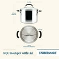 thumbnail image 4 of Farberware Brilliance 8 Qt Oven Safe Stainless Steel Stockpot with Lid Induction Compatible, Dishwasher Safe, Metal Utensil Safe, 4 of 14