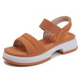 thumbnail image 2 of Sandalias Suela Gruesa Apoyo para Mujeres Viajes Al Aire Libre (marrón 41), 2 of 9