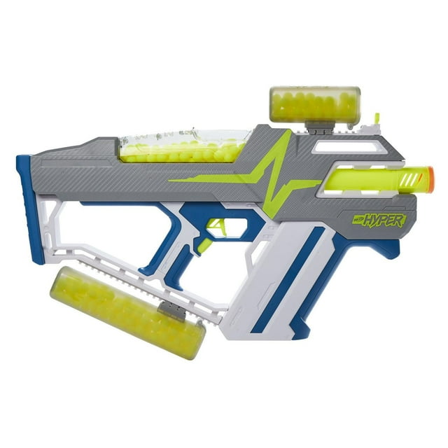 Nerf Hyper Mach-100 Fully Motorized Blaster -- Includes 80 Nerf Hyper Rounds, Up To 110 FPS Velocity, Easy Reload, Holds Up to 100 Rounds