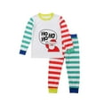 thumbnail image 2 of Ensemble de Pyjama Confortable Assorti Pyjama Lettre + Pantalon Rayé de Noël, 2 of 5