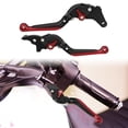 thumbnail image 3 of Unique Bargains Par de palancas de embrague de freno de motocicleta plegables ajustables para Suzuki GSX-R125 2020-2021 Negro Rojo, 3 of 7