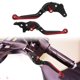 thumbnail image 3 of Unique Bargains Par de palancas de embrague de freno de motocicleta plegables ajustables para Suzuki GSX-R125 2020-2021 Negro Rojo, 3 of 7