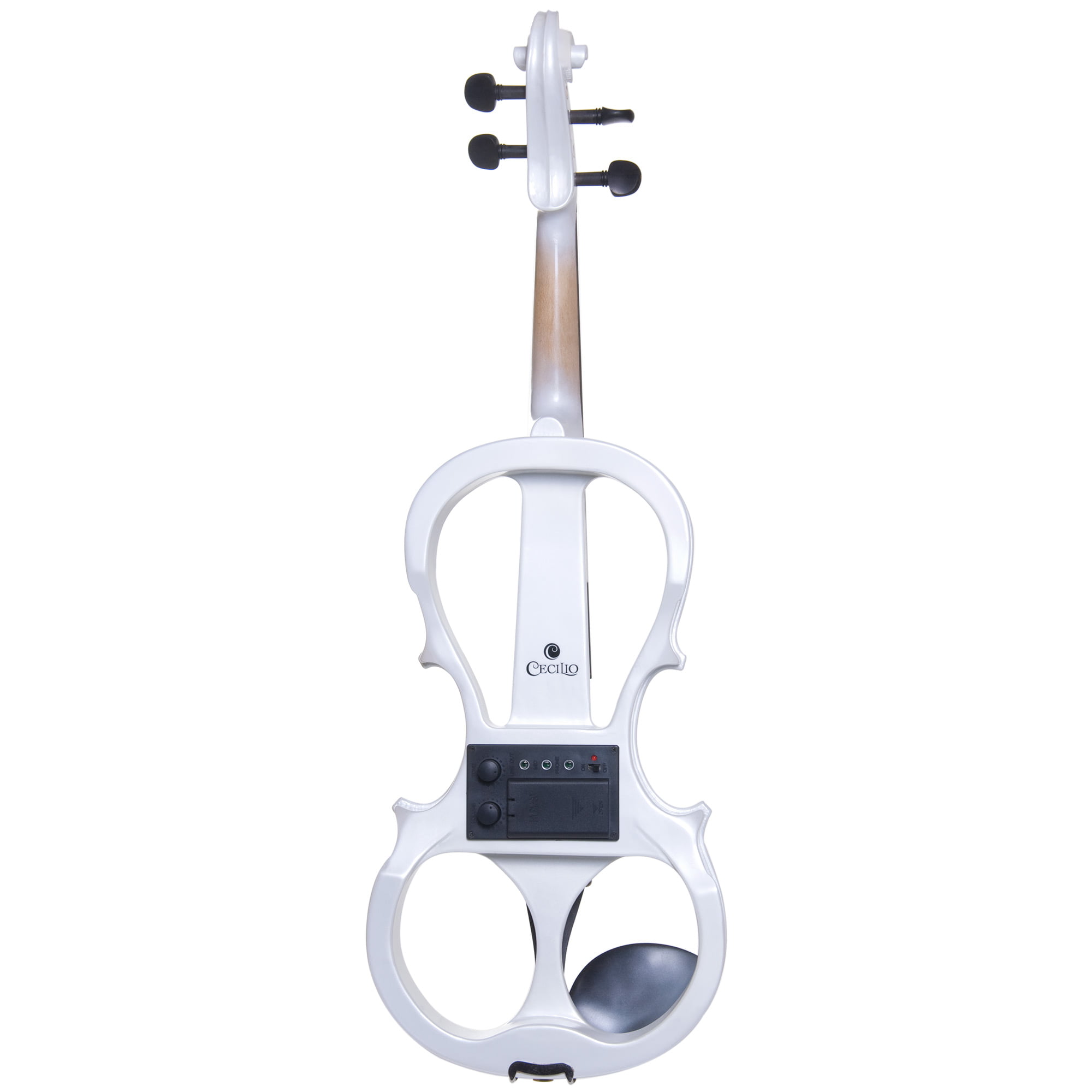 Cecilio 4/4 CEVN-1W Solidwood Pearl White Electric/Silent Violin 