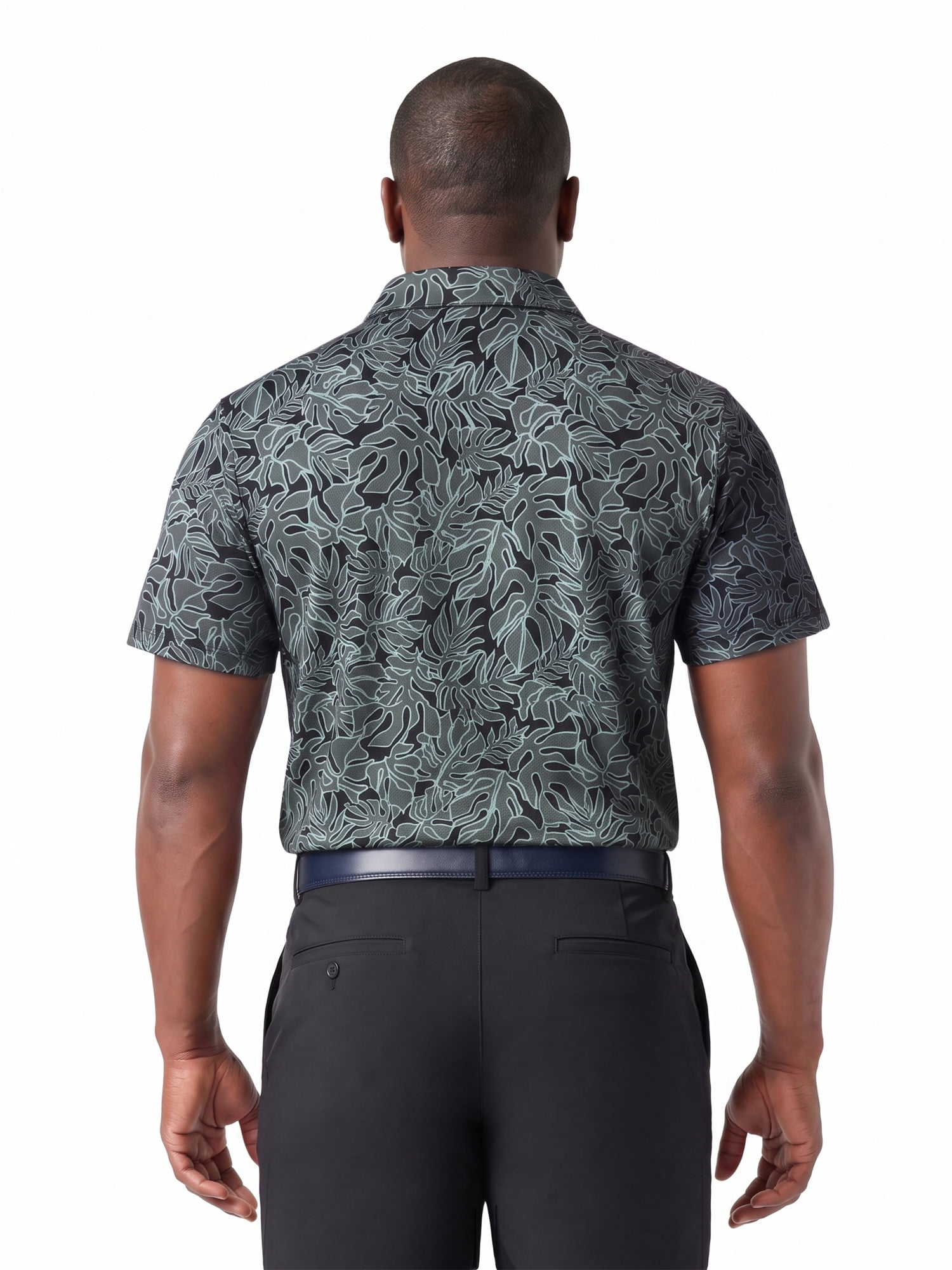 Ben Hogan Performance Men's & Big Men's Tropical Print Short Sleeve Polo Shirt, Sizes S-4XLT